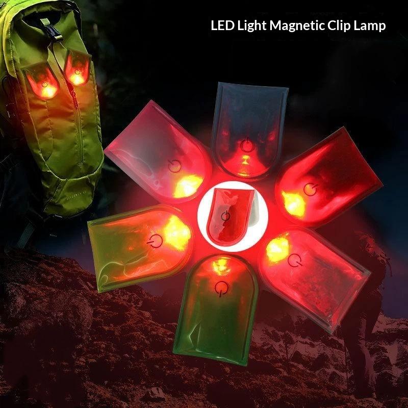 Reflective Magnetic Clips For Kids Backpacks Reflector Bag Clips For Night Walking Bike Cycling Safety Accessories