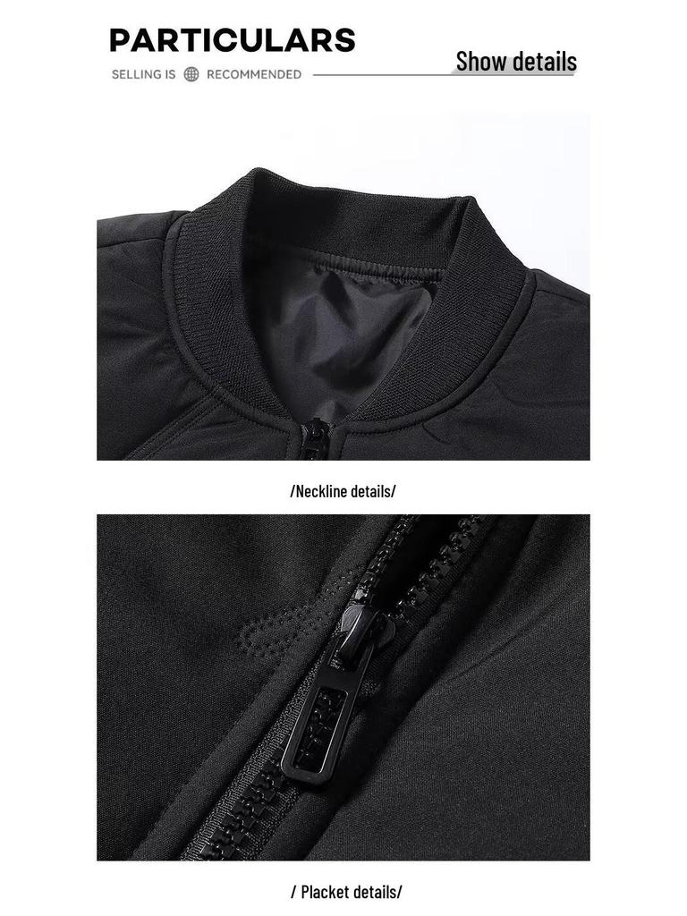 Chao Lun Bu Men's Thick Stand Collar Jacket - High-End Autumn/Winter Warm Cotton Dad Coat