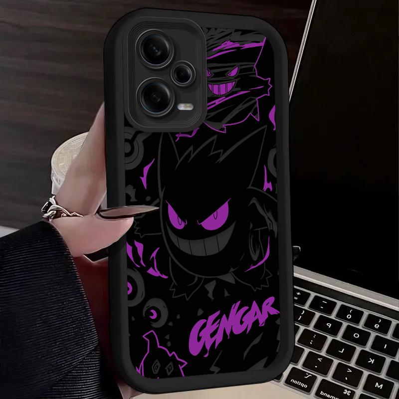 

P-Pokemon Dark Gengar Phone Case For Xiaomi Redmi Note 13 14 12 11 Pro Plus 5G 14S 12S 11S 10S 10 9 Redmi 14C 13C 12C 12 4G Etui Redmi Note 14 Pro 5G