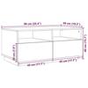VidaXL Table Basse avec Lumières LED, Table d'Appoint avec Tiroirs, Bout de Canapé, Meuble de Salon Salle de Séjour, 839839