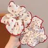 3PK Cute Scrunchies for Girls Women Dot Plaid Elastic Hairbands Bow Hair Tie Ponytail Holder Hair Rubber Bands Fabrics Headwear