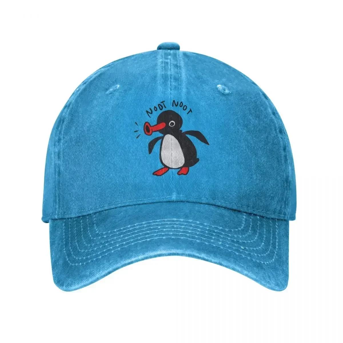 

Ретро Кепки Бейсболки з Пінгвіном Pingu Унісекс Стиль Зношена Бавовняна Кепка Snapback Мультяшний Пінгвін Для Активного Відпочинку Бігу Гольфу Кепка One Size