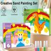 Educational Diy Sand Painting Kit—12 Colors For Kids' Art & Concentration
