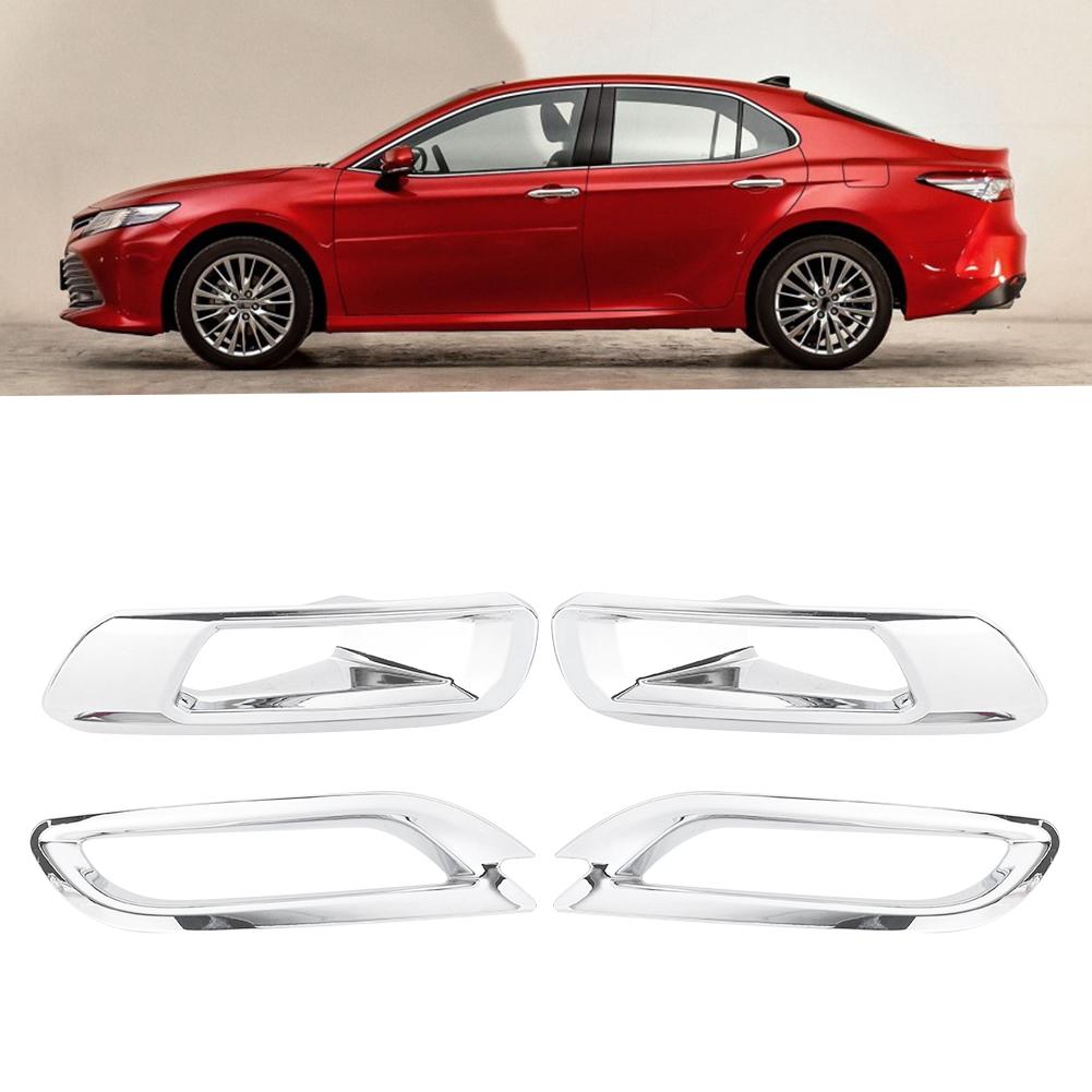 4 st Set Främre Bakre Dimljusram Lampskydd Exteriördekor Passar för Toyota Camry Hybrid 18‑20