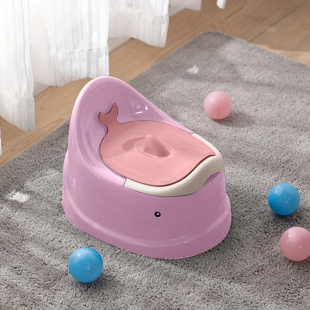 [Whale Potty] Large Plastic Whale-Themed Potty Chair for Kids | Reusable Training Toilet, Autonomous Bowel Control, Mixed Color, for Boys & Girls