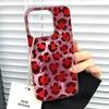 Korean Fashion Pink Leopard Print Phone Case for iphone 17 Air 16 15 14 13 11 12 Pro Max 7 8 Plus X XS XR SE 2022 2020 16e Cover