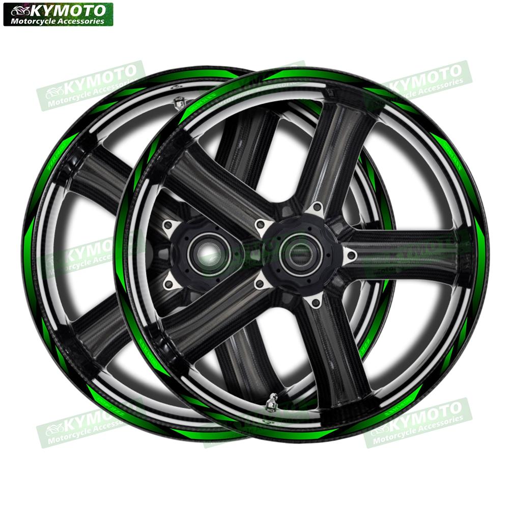For NINJA ZZR1200 ZZR1400 ZZR1100 motorcycle 17 inch front and rear wheel decals reflective rim stickers decoration