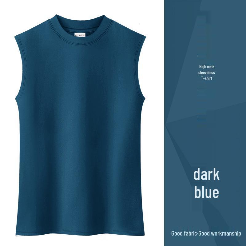 Damen Ärmelloses Baumwoll-Camisole mit hohem Kragen - Slim Fit Sommer 2022 Trend