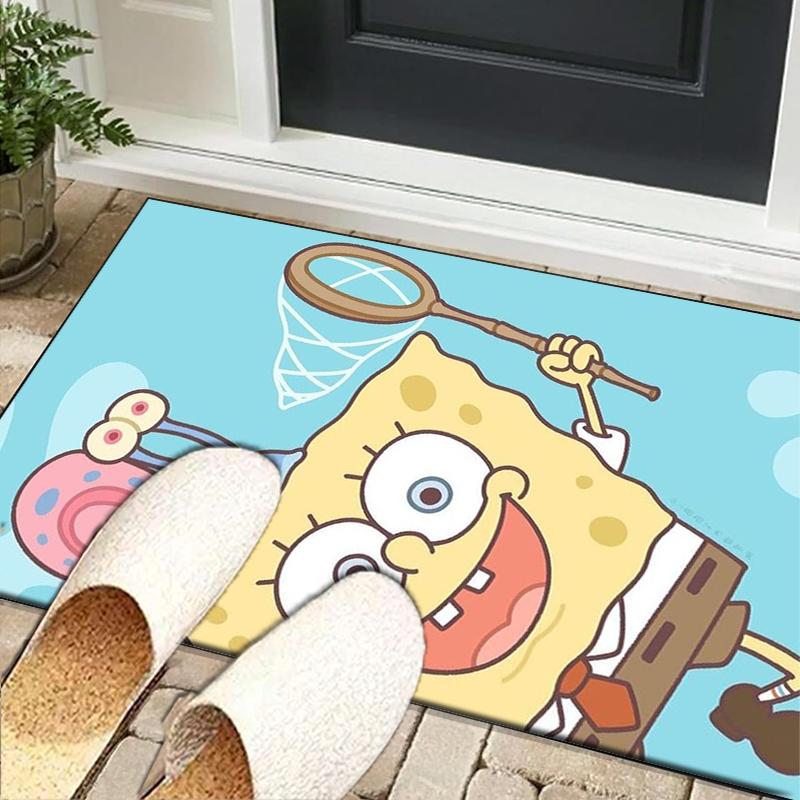 Sponge Expressions Pattern Office Rug Chair Mat, Game Carpet, Suitable for Front Door, Bedroom, Living Room, Desk, Holiday Gift