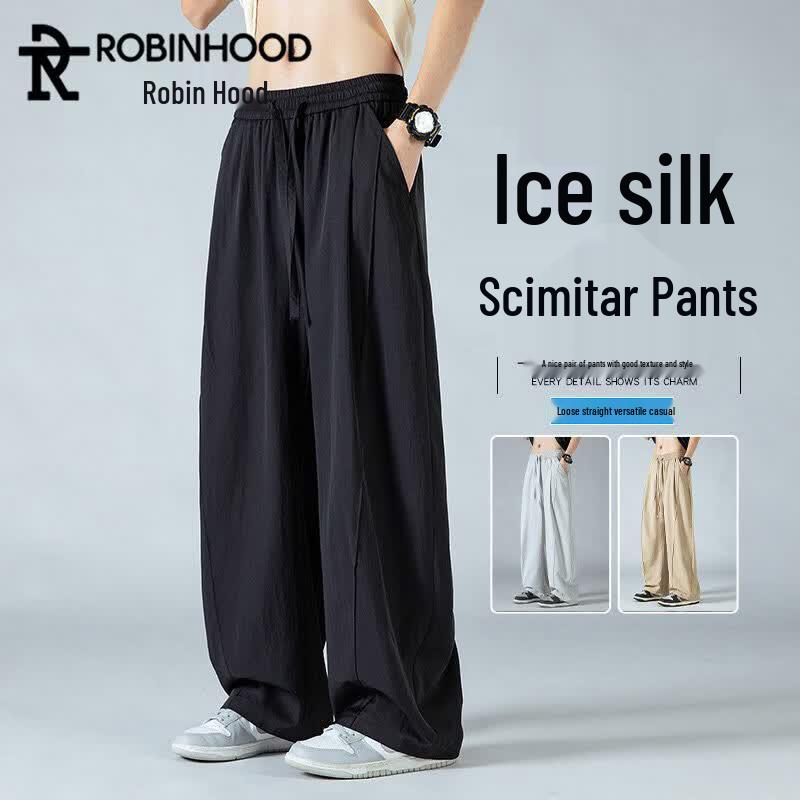 ROBINHOOD Men s Summer Ice Silk Quick-Dry Casual Outdoor Pants M