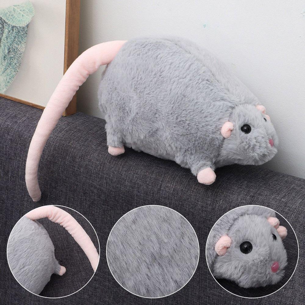 Cartoon Flower Branch Rat Doll Plush Animal Figure Cute Mouse Doll  Kids Gift Birthday