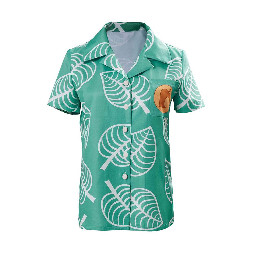 Timmy & Tommy Isabelle Cosplay Button-down Shirt Animal Game Crossing Chemise Short Sleeve Loose Men/Women Shirts 3D Print Tops S