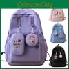 Print Girl Oxford Backpack Breathable Laptop Compartment School Use Students