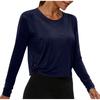 Womens Spring Tops Long Sleeve Crewneck Basic Lightweight Summer Shirts for Women Casual Loose Fit Style Womens Summer Shirts