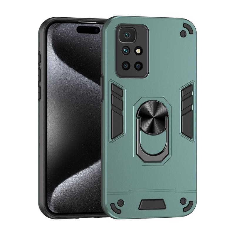 Funda For Xiaomi Redmi 10 4G Case Luxury Armor Shockproof Phone Case For Redmy 10 Redmi10 4G Magnetic Holder Ring Protect Cover