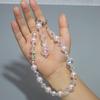Crown Pendant Mobile Phone Chain, New Crystal Pearl Car Key Chain, Wrist Short Pendant Mobile Phone Chain.