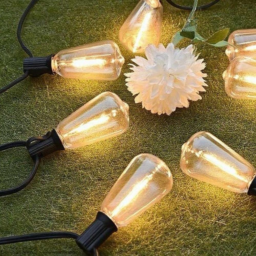 Waterproof Outdoor String Light 10/20 Bulbs LED Bulbs Lights Garland Light Fairy Lights  Wedding