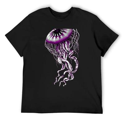 Ace Pride Realistic Jellyfish T-Shirt Anime Shirt Funny T-shirts T-shirts Man Man T-shirt Men T Shirts High Quality