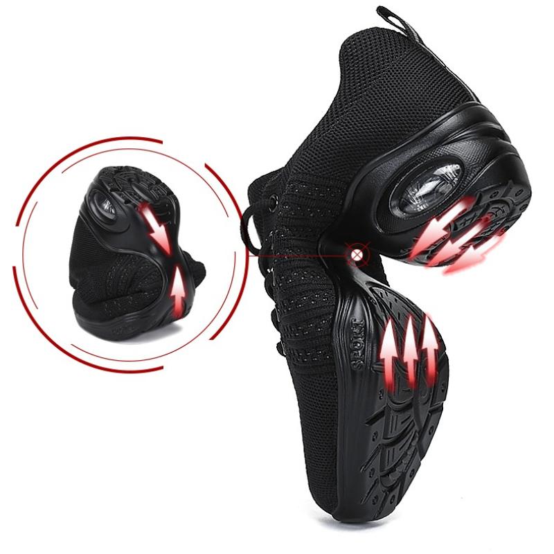 Women's Large Size Flying Woven and Breathable Bottom Increase Ballet Sports Shoes Dance Women's Shoes