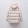 Women's Mid-Length Soft Hooded Goose Down Jacket - Simple Loose Fit