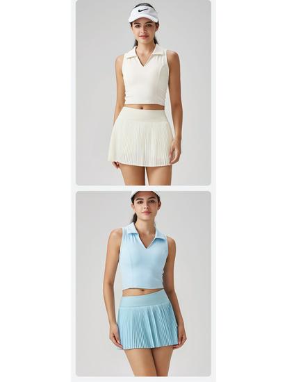Autumn Antibacterial Women's Yoga & Tennis Skirt Set - High-End Fitness Wear
