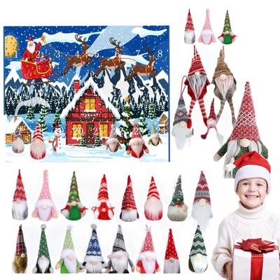 Christmas Gnome Calendar 24 Days Christmas Countdown with Gnome Home Decor for Desk School Birthday Offices Desktop Room