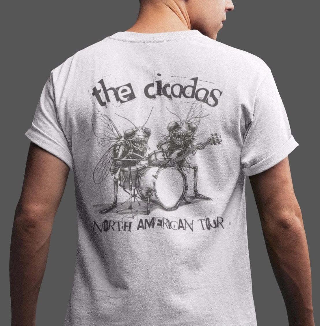 The Cicadas North American Tour BACK PRINT Cicada Shirt 4XL