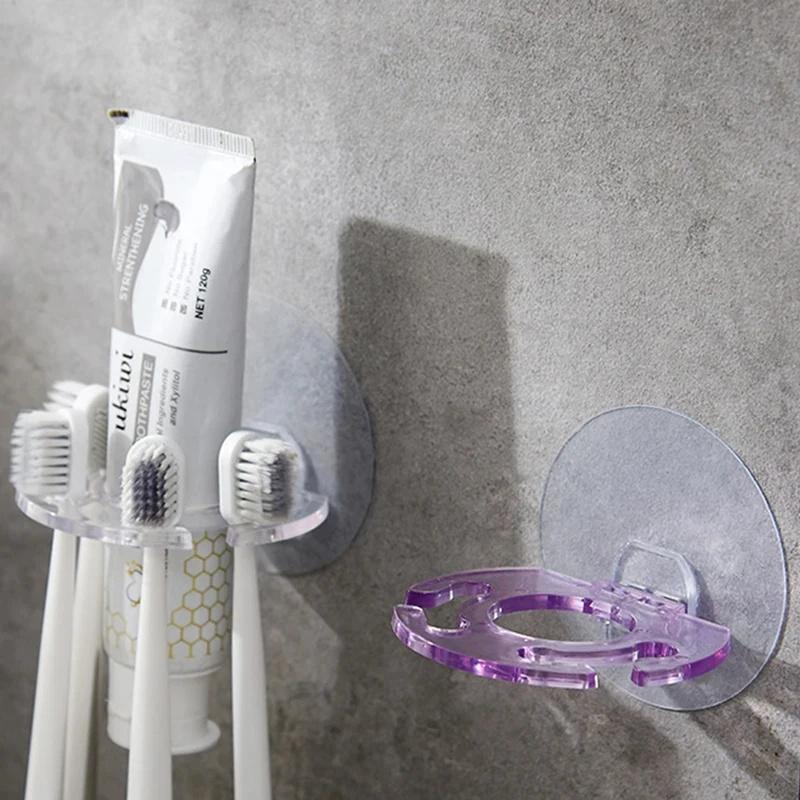 1/4Pcs Home Toothbrush Holder Rack Durable Material Reusable Carrying Holder Suitable For Bathroom Decoration