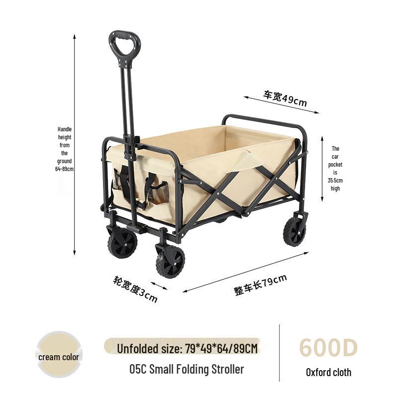 Portable Foldable Outdoor Camping and Shopping Cart with Large Capacity