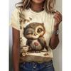 Funny Animal Women's T-Shirts 3D Print Cute Cartoon Cat Casual Short Sleeve Y2k Tshirt Fashion Top O-Neck Female Clothing