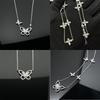 Classic S925 Silver Women's Necklace. Butterfly 1:1 Design, Multiple Stacking, Adjustable Length. Festival Gift