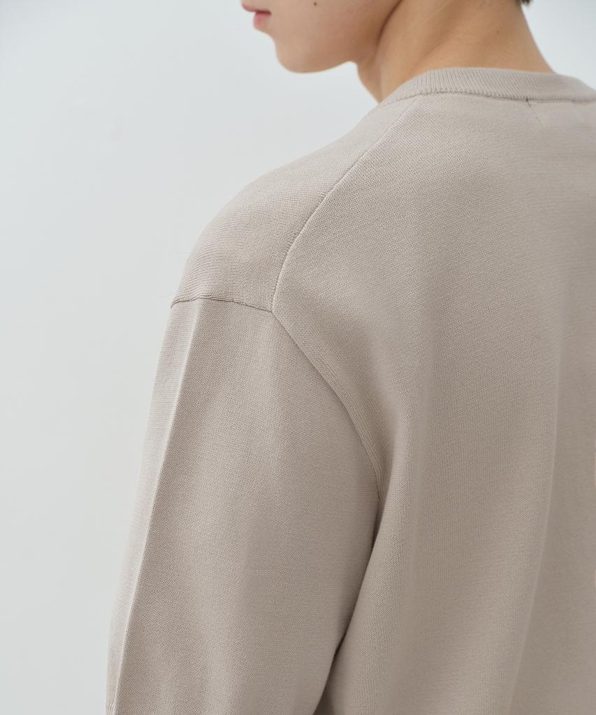 Musinsa Standard Washable Supima Cotton Round Neck Short Sleeve Cardigan [Dusty Cream]