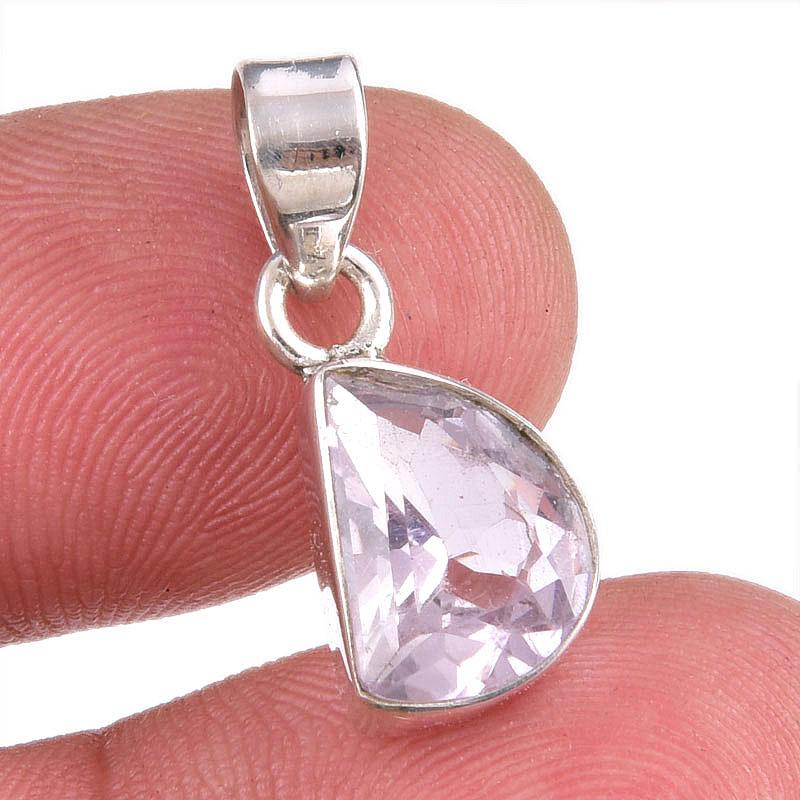 

Natural Pink Amethyst Gemstone 925 Solid Sterling Silver Jewelry Pendant 1 n5a15