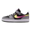 Nike Court Borough Kunstleder Farbblock Bequem Trendig Kinder Sneaker Kinder Sneaker Schwarz Grau IO6966-001