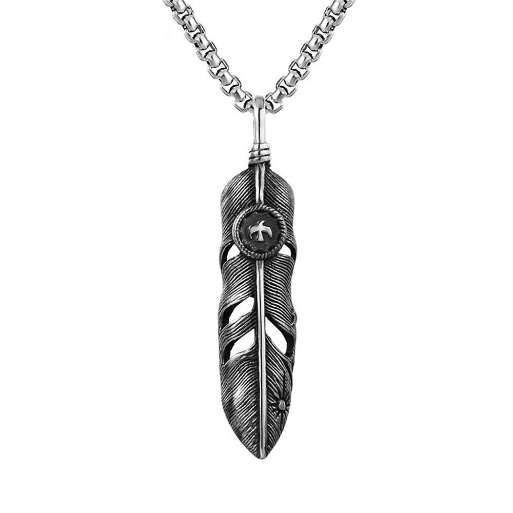 Nordic Vikings Wolf Tooth Pendant Necklace 316L Stainless Steel Hip Hop Rock Fashion Leather Rope Chain Jewelry Gifts