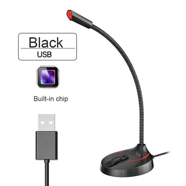 USB Microphone Omnidirectional Recording Studio Speech Mic for PC Desktop Usb / 3.5mm Plug Condenser Microphones