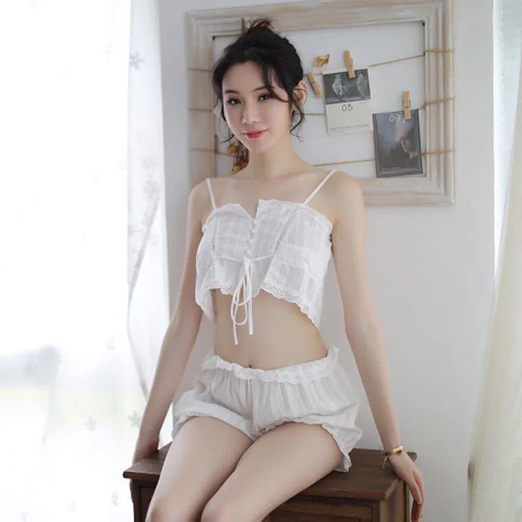 Midnight Allure: Women's Backless Suspender Lingerie & Split Pajama Set