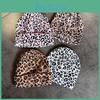 Knit Hat Fashion With Leopard Print Design Suitable For Daily Cold Seasons