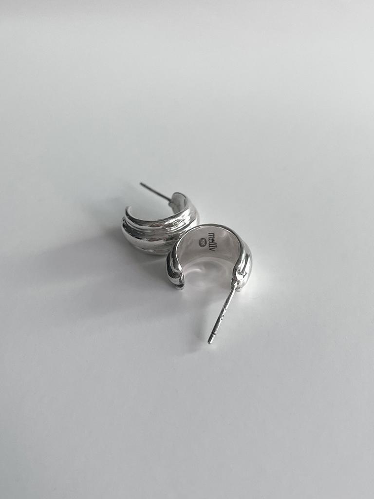 Melliv Silver Hoop Bold S Earrings_Mve12