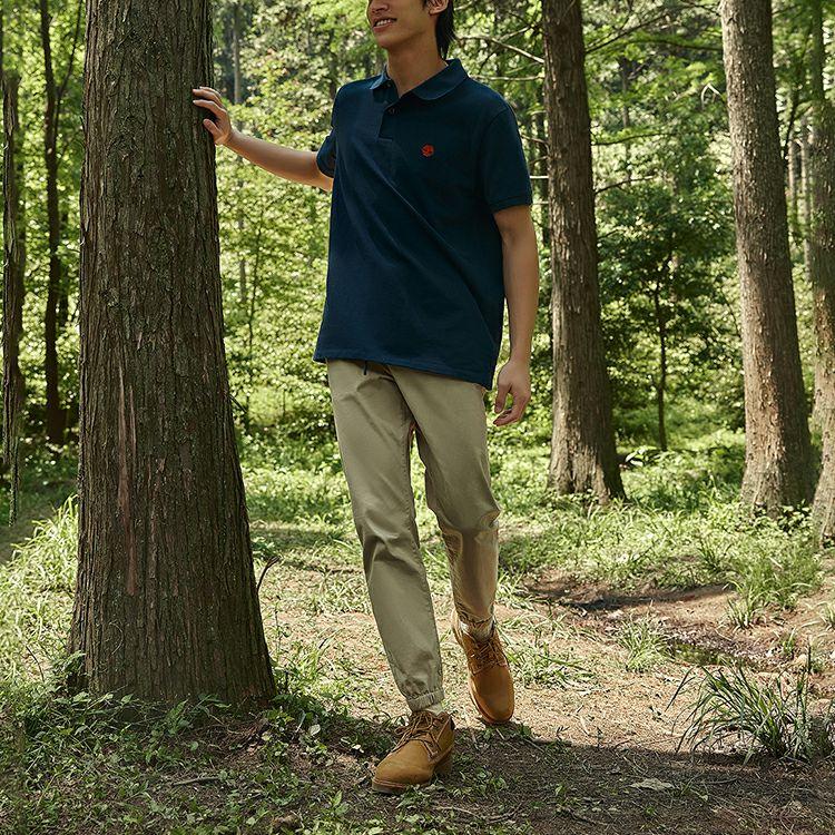Timberland Męska koszulka polo z krótkim rękawem, slim fit, z pojedynczą perłą, w kolorze głębokiego szafiru A2EPM-433