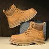 Fashion Suede Leather Mens Motorcycle Boots New Arrival Casual Shoes Leisure Walk Male Outdoor Ankle Boots High Quality Walking Footwear