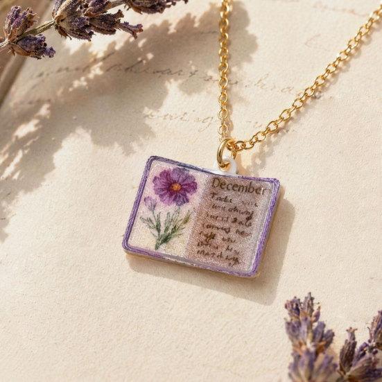 Flower Pendant Necklace Copper 17 Mm 1 Pc