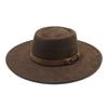Style Fashion Felt Hat With Wide Brim And Embroidered Totem For Women
