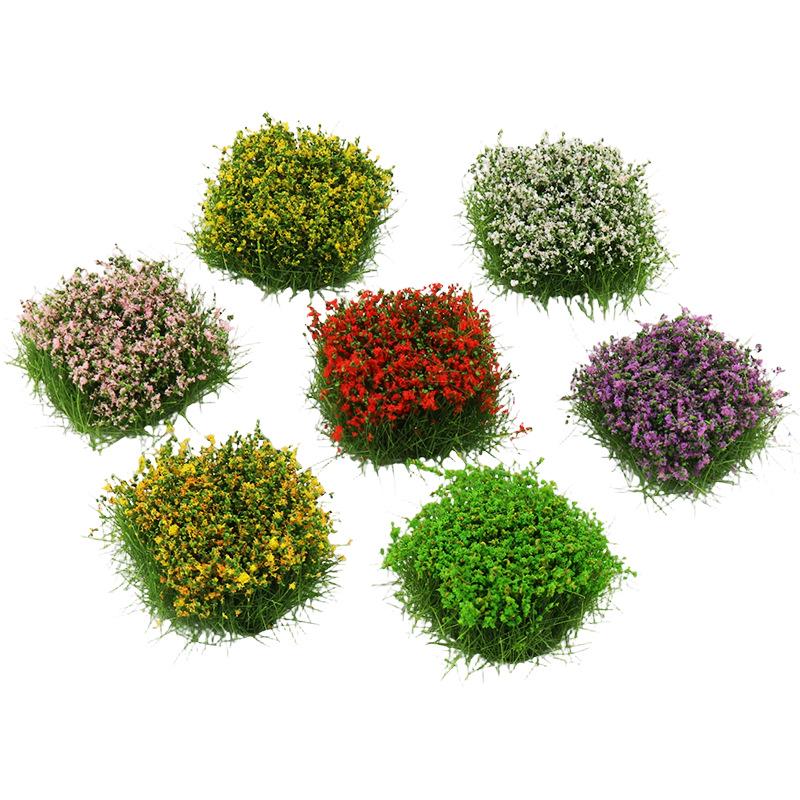 Miniature Grass Tufts for Sand Table Models - Wild Scenery Vegetation & Flower Clusters