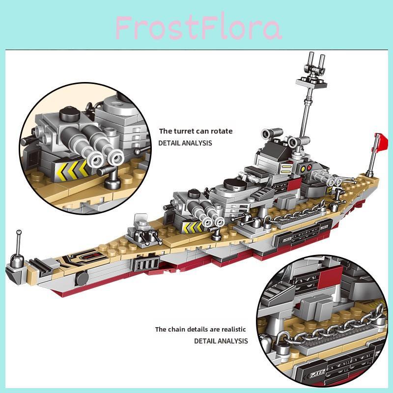 Creative Cruiser Bismarck Warship Assembling Building Blocks For Gift Childrens