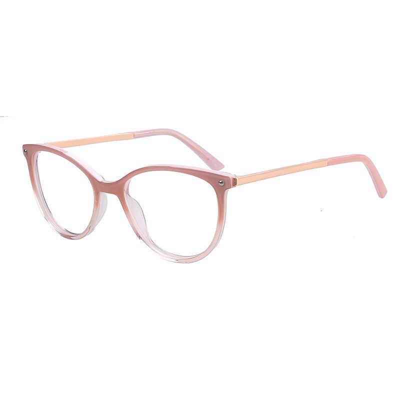 Cat'S Eye Plate Metal Retro Myopia Glasses Frame Trendy Girl Personalized Glasses Frame