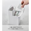 Yamazaki Tower Toilet Brush Case with Storage, Flushable Toilet Brush, White, Approx. 4.5" W x 4.5" D x 6.7" H, 5722