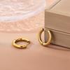 316L Stainless Steel Earrings For Women  Vintage Hip Hop Hoop Trend Colorfast Earrings High Quality Girl
