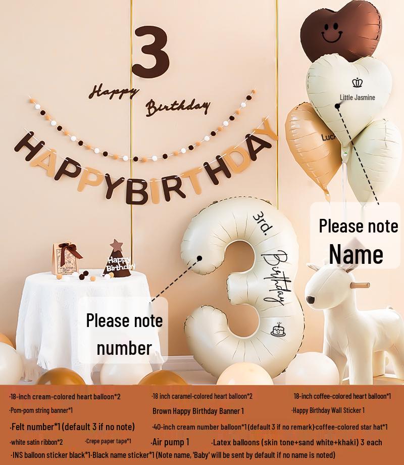 Children's 1st Birthday Number Balloons for Party Decorations and Photo Props.