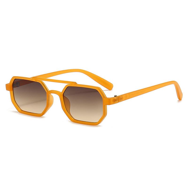 

Pc Frame Pilot Sunglasses With Geometric Design For Outdoor Adventures And Style OrangeFrameDualBrown